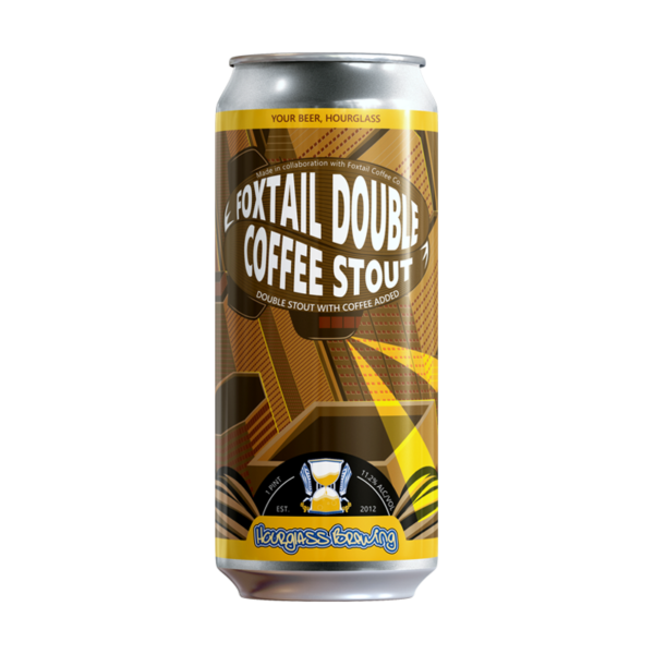 Foxtail Double Coffee Stout can from Hourglass Brewing